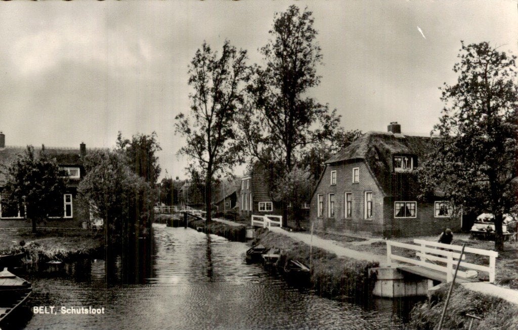 Belt - Schutsloot - Zicht, Ophalen of Verzenden, 1940 tot 1960, Gelopen, Overijssel