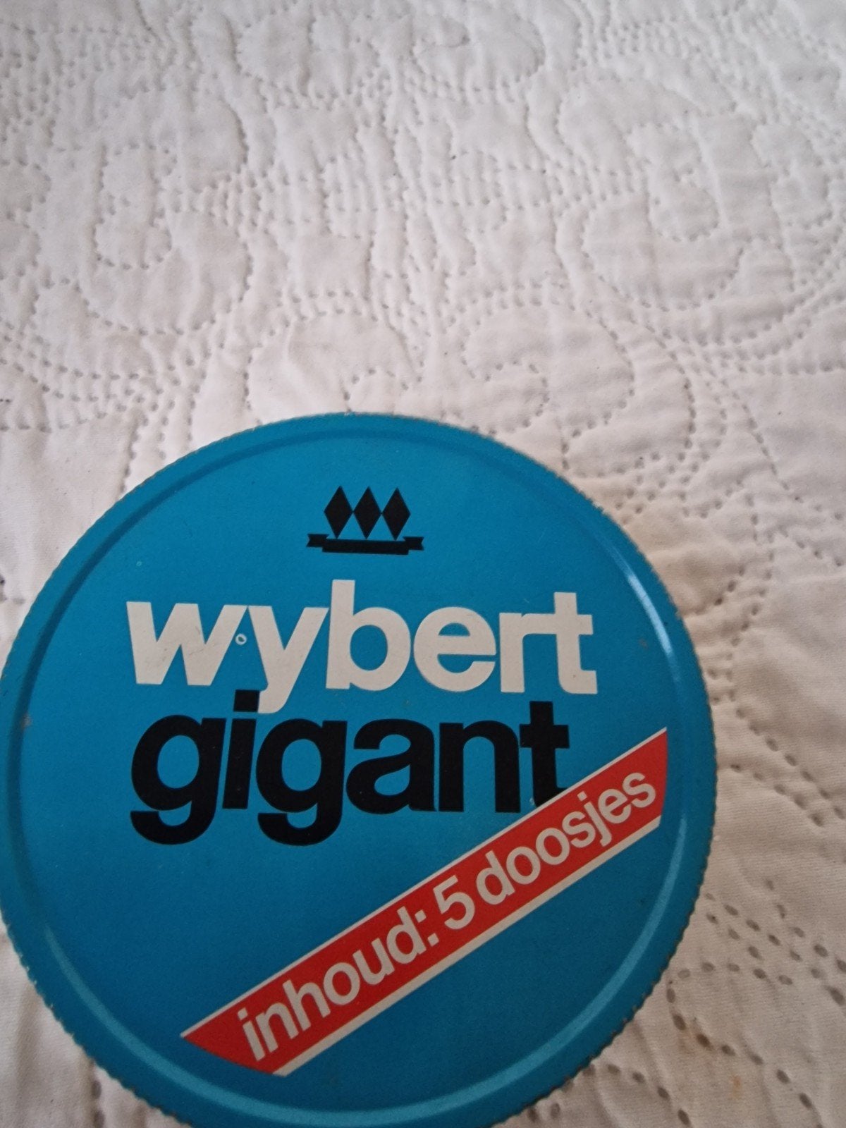 Vintage Wybert Gigant blik - Inhoud: 5 doosjes, Ophalen of Verzenden, Gebruikt, Overige, Overige merken