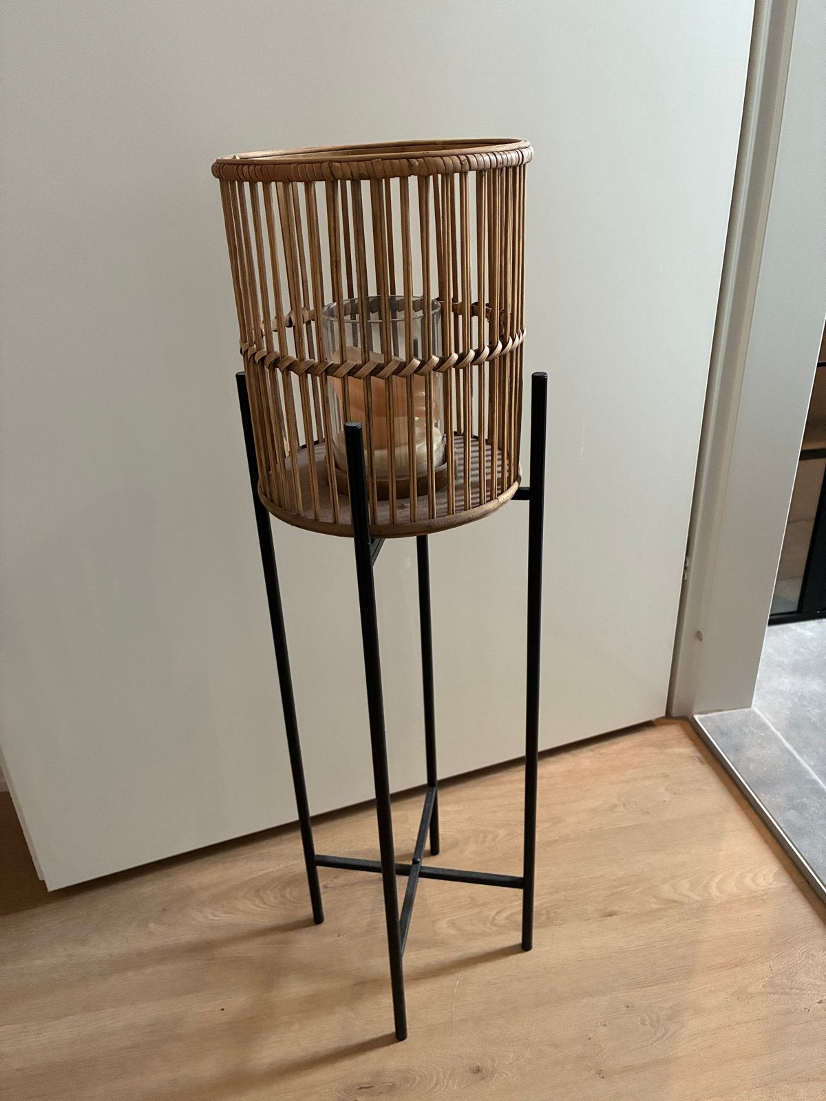 Kaars lantaarn (windlicht), Ophalen, Windlicht, Gebruikt, Bruin