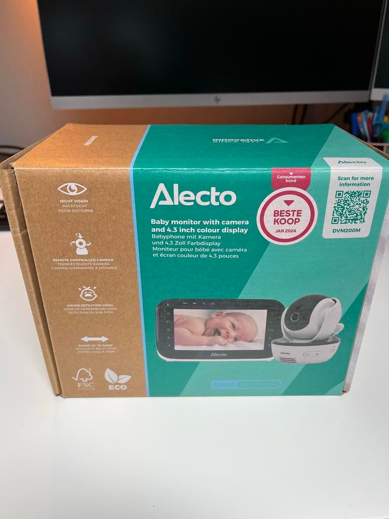 Alecto Babyfoon met Camera DVM200M - Zo goed als nieuw, Ophalen, Zo goed als nieuw, 250 meter of meer, Camera