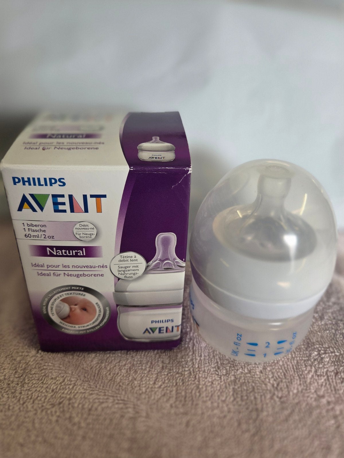 Philips Avent Natural Babyfles 60ml - Nieuw, Ophalen of Verzenden, Nieuw, Overige typen