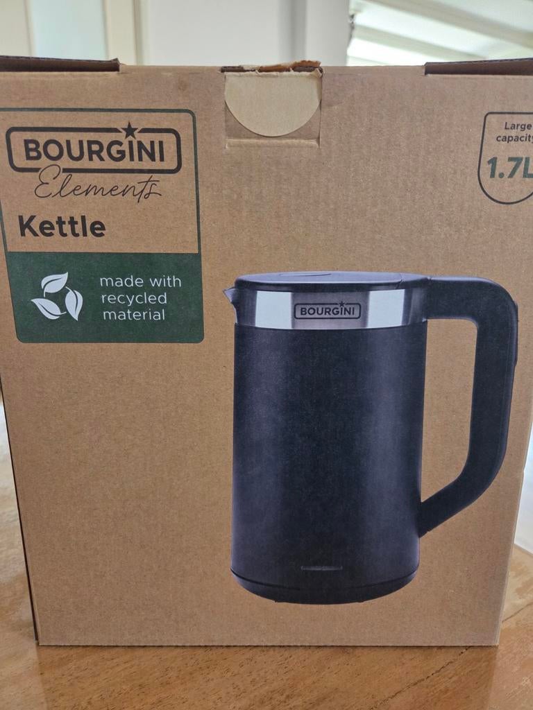 Bourgini Waterkoker 1.7L - Nieuw in doos, 1 tot 2 liter, Ophalen of Verzenden, Nieuw