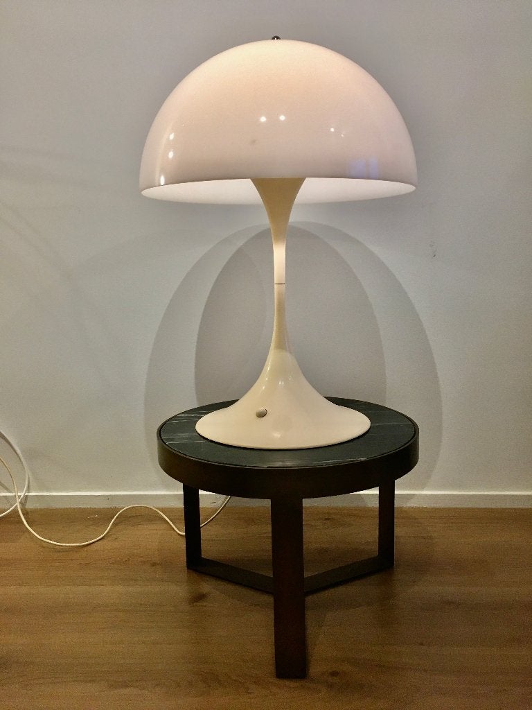 Originele Vintage Louis Poulsen Panthella Tafellamp, Huis en Inrichting, Lampen | Tafellampen, Beige, Gebruikt, Vintage, Ophalen of Verzenden