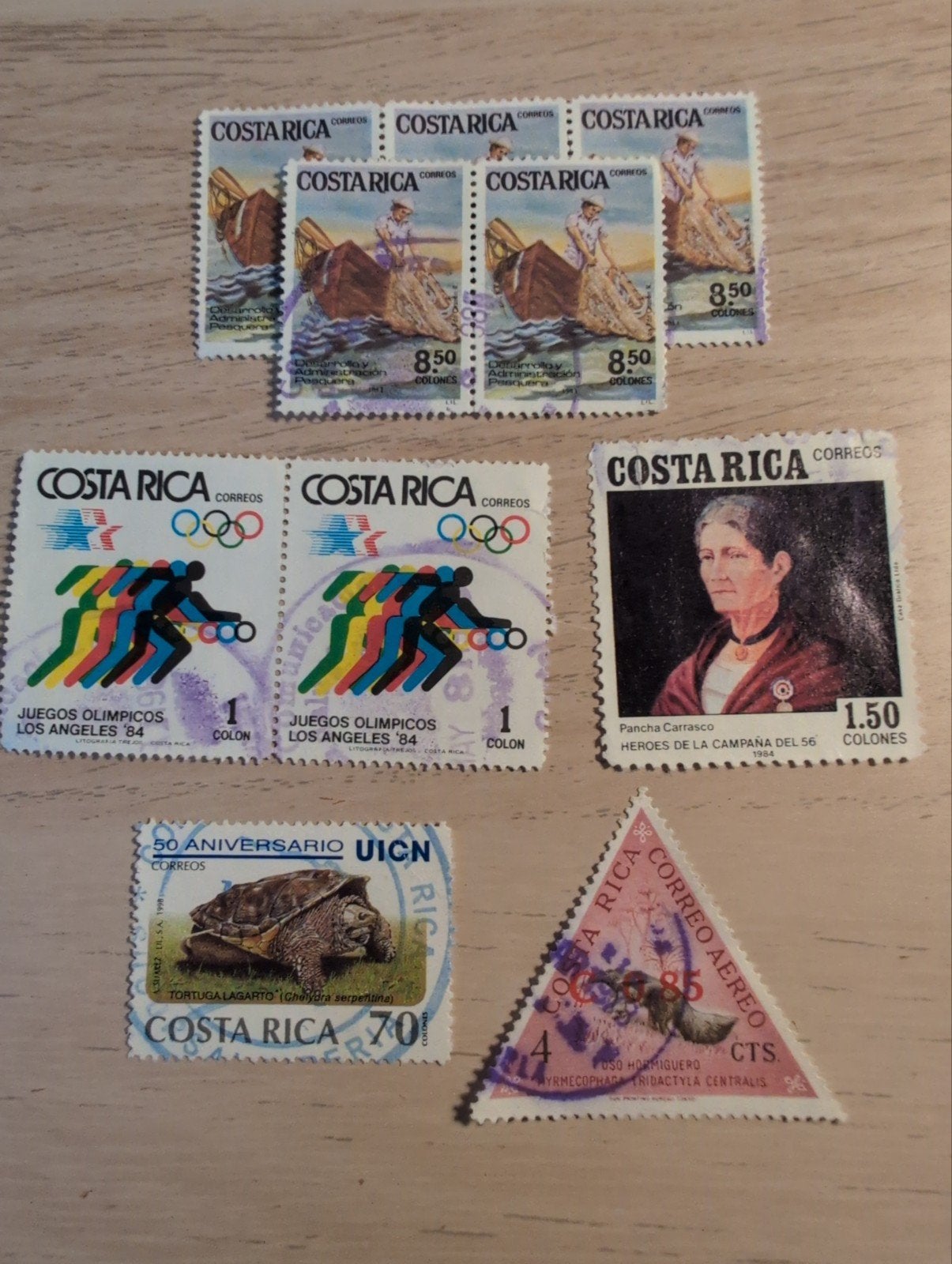 Postzegels Costa Rica: Olympische Spelen, Dieren & Historie, Ophalen of Verzenden
