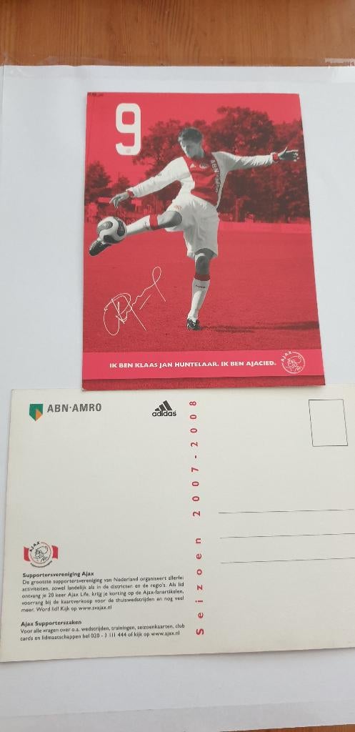 3070 ajax 2007-2008 klaas jan huntelaar, Verzamelen, Verzenden, 1980 tot heden, Sport en Spel