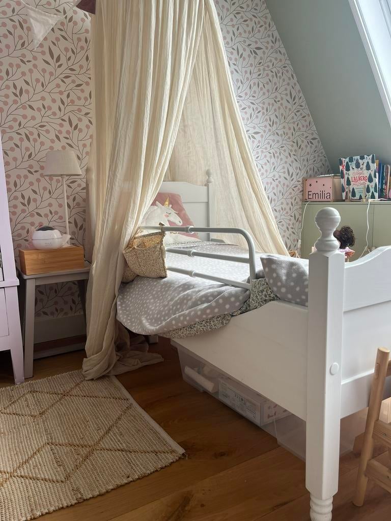 Rockwood peuterbed Amalia  Wit inclusief matras 150x70 cm, Ophalen, 70 tot 85 cm, 140 tot 160 cm, Zo goed als nieuw