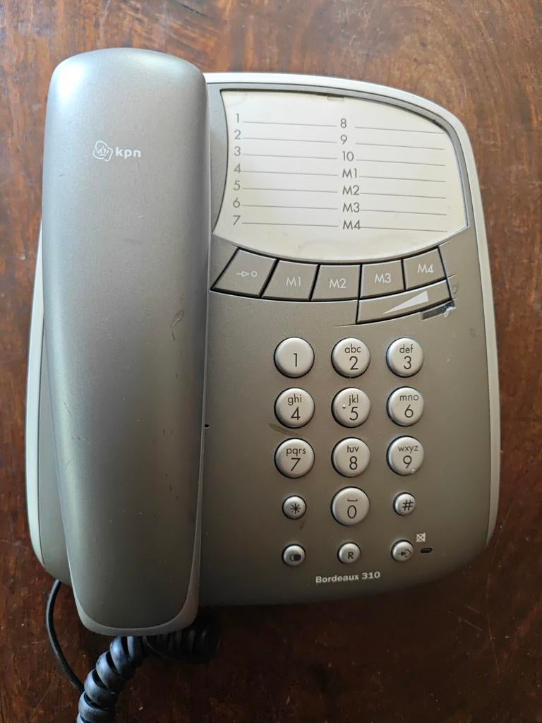 KPN Bordeaux 310 Vaste Telefoon - Grijs, Telecommunicatie, Vaste telefoons | Niet Draadloos, Ophalen of Verzenden, Zo goed als nieuw