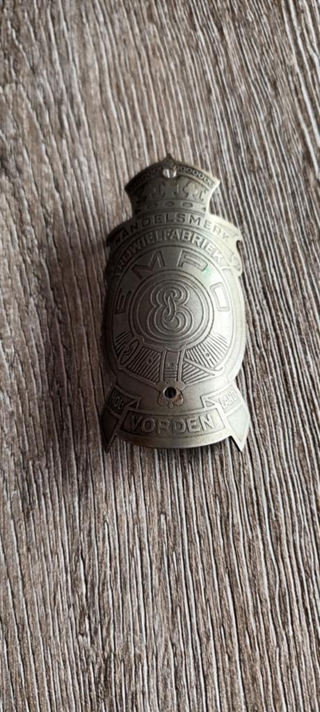 Vintage EMPORI fietsplaatje - Hoofdplaatje, Gebruikt, EMPORI, Overige typen, Staal