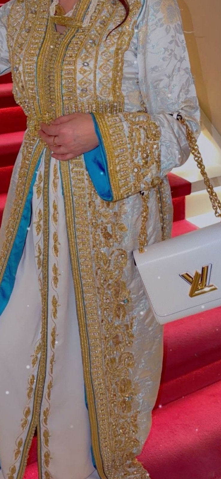 Elegante Marokkaanse jurk - Caftan, Kleding | Dames, Maat 38/40 (M), Wit, Ophalen of Verzenden, Zo goed als nieuw