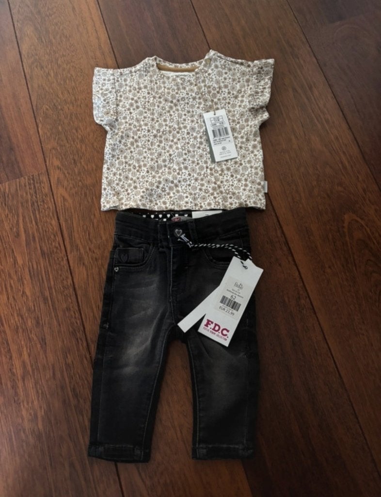 Prachtig nieuw setje Noppies & Feetje –maat 62 (advr 68), Kinderen en Baby's, Babykleding | Maat 68, Meisje, Nieuw, Ophalen of Verzenden