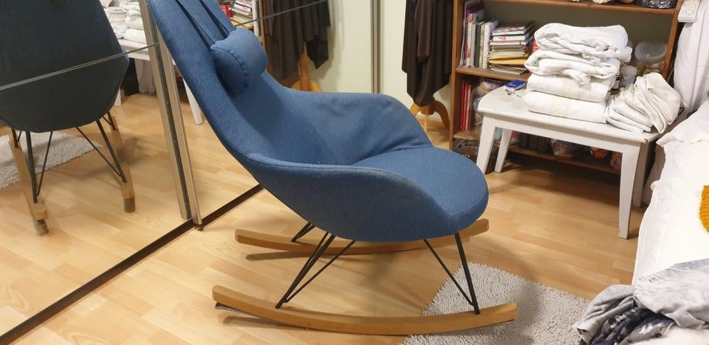 Schommelstoel, Huis en Inrichting, Stoelen, Ophalen, Zo goed als nieuw, Wit, Eén