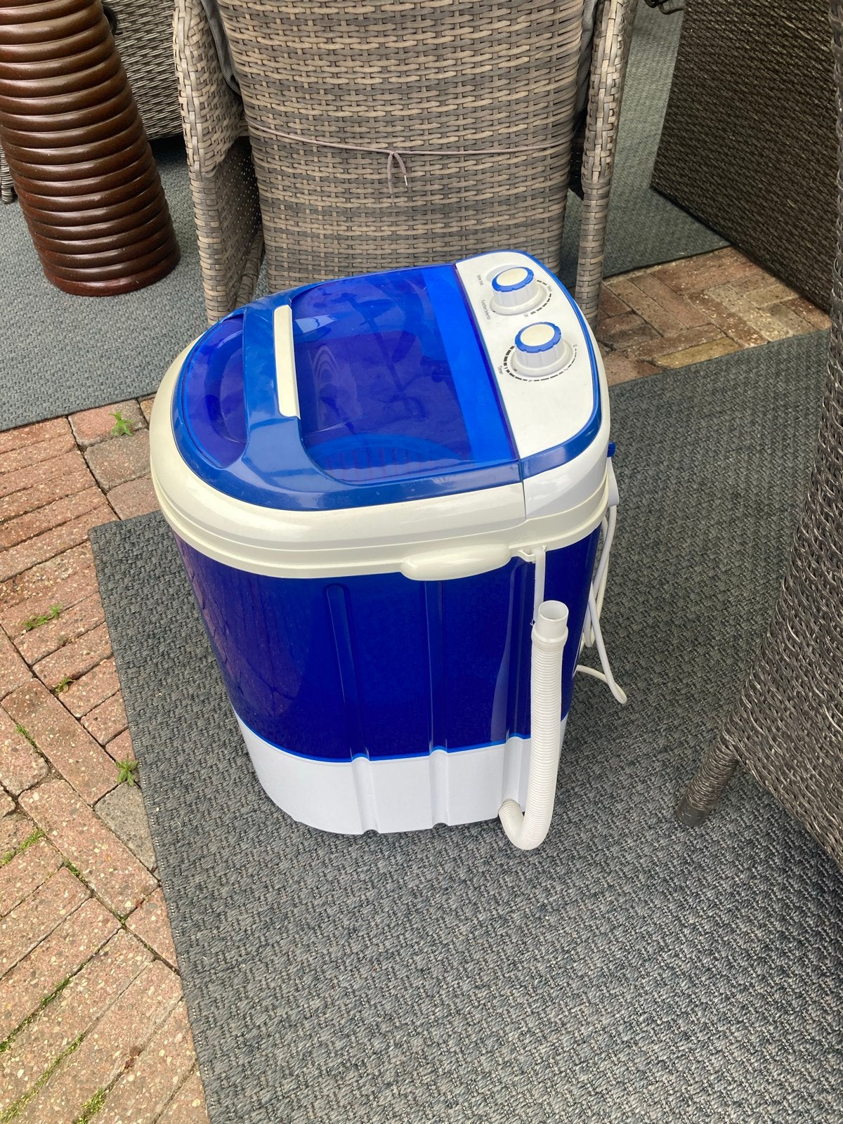 Camping Mini Wasmachine met Centrifuge - Ideaal voor Campin, Ophalen, Minder dan 1200 toeren, Minder dan 85 cm, Minder dan 4 kg