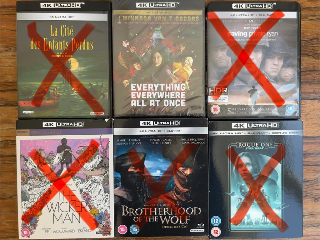 Diverse 4k UHD Blu-ray’s, Ophalen of Verzenden, Zo goed als nieuw, Actie