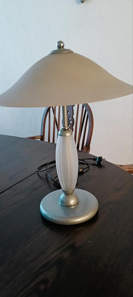 Vintage Kemner 3 fitting tafel paddenstoel lamp, Huis en Inrichting, Lampen | Tafellampen, Ophalen of Verzenden, Zo goed als nieuw