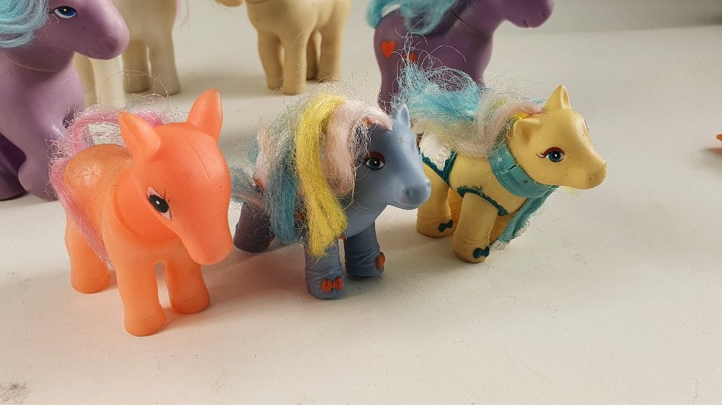 Set Ponies, vintage MLP fakies, jaren 80. Ongemerkt. 5C1, Tweedehands verkoop, Tweedehands verkoop, Gebruikt, Ophalen of Verzenden