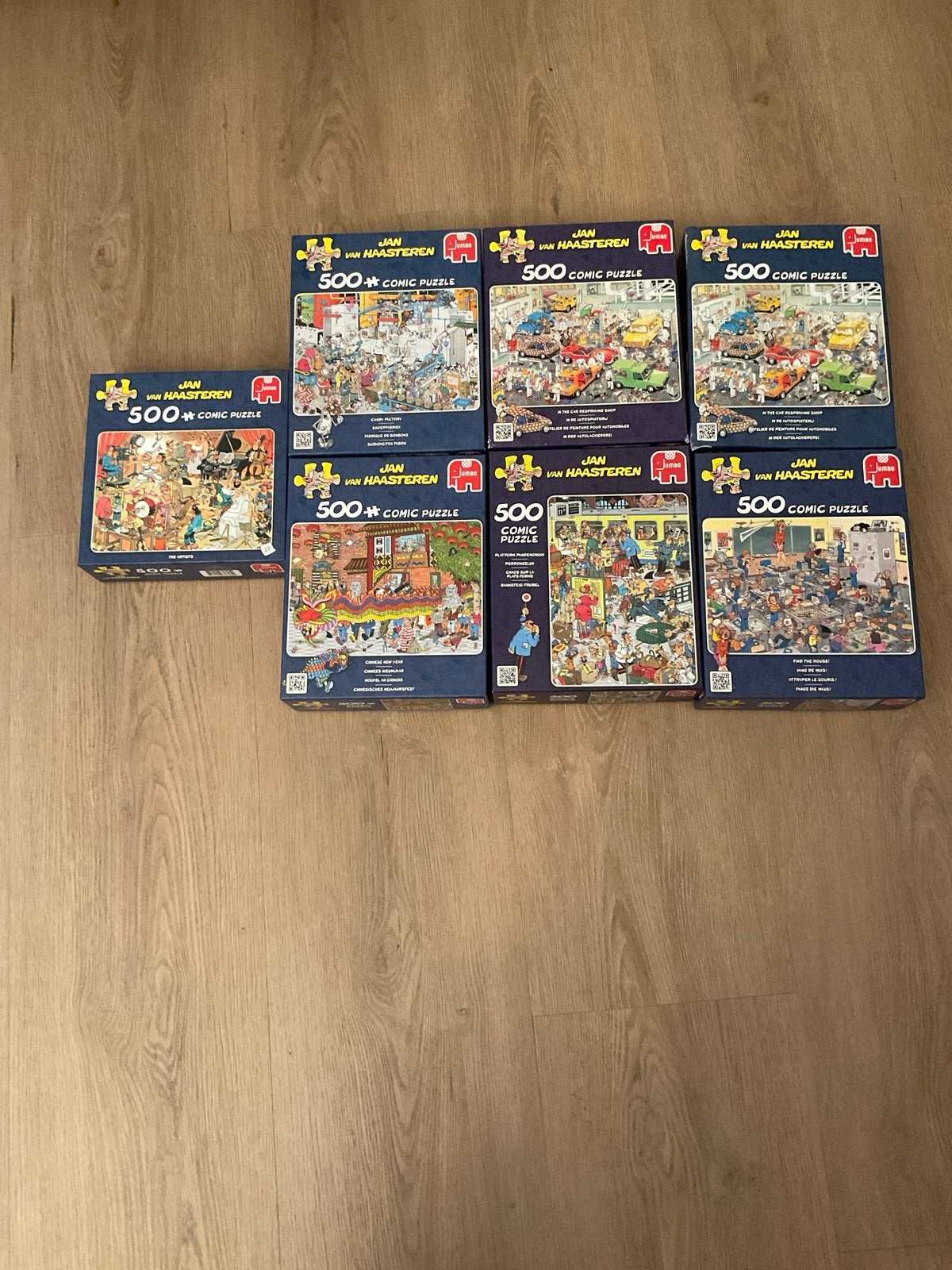 Jan van Haasteren puzzels 500 stukjes - 7 stuks, Ophalen, Minder dan 500 stukjes, Gebruikt, Legpuzzel