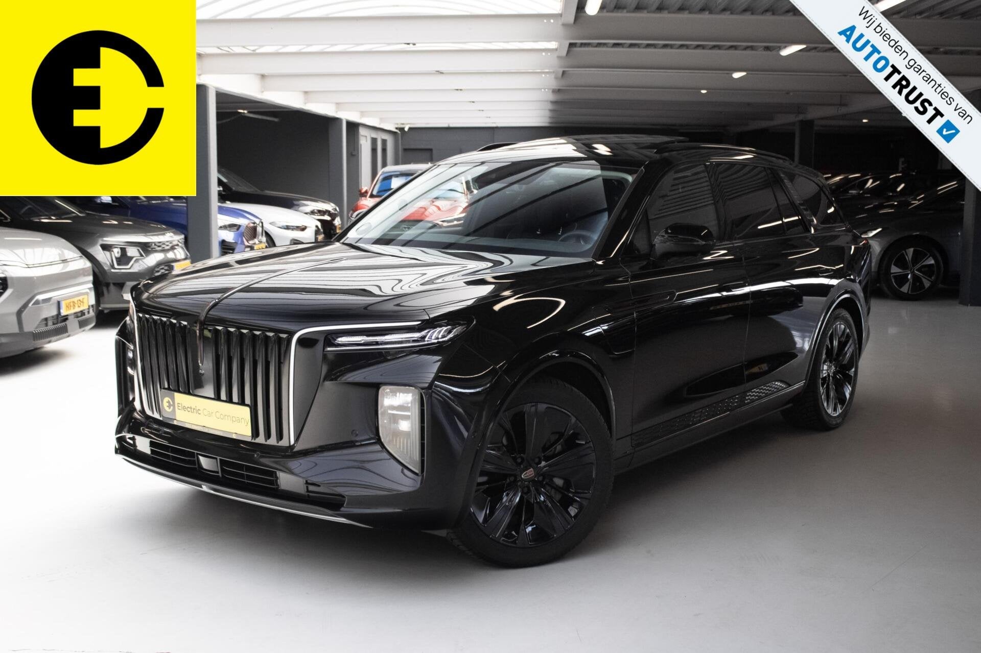Hongqi E-hs9 Exclusive | 112KWH | SOH 97,7% | Panorama dak |, Auto's, Zwart, Automatische klimaatregeling, 112 kWh, Leder