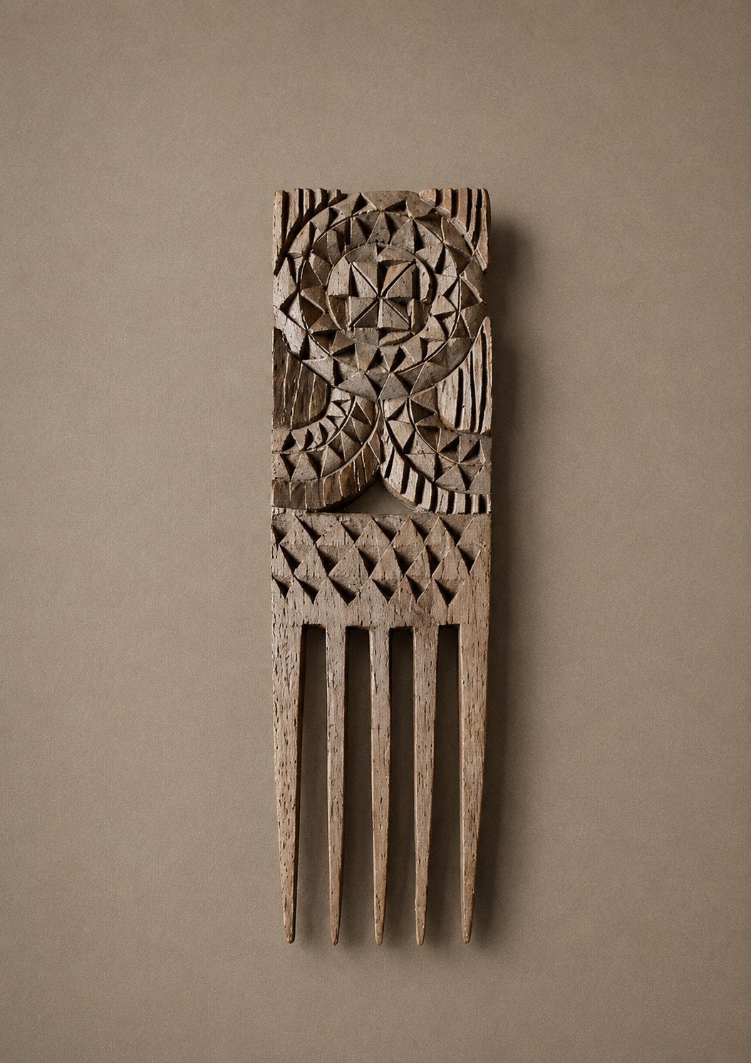 Vintage Afrikaanse houten kam - Tribal Art / Etnografica", Overige typen, Ophalen of Verzenden, Handgemaakt, 20 - 50 cm