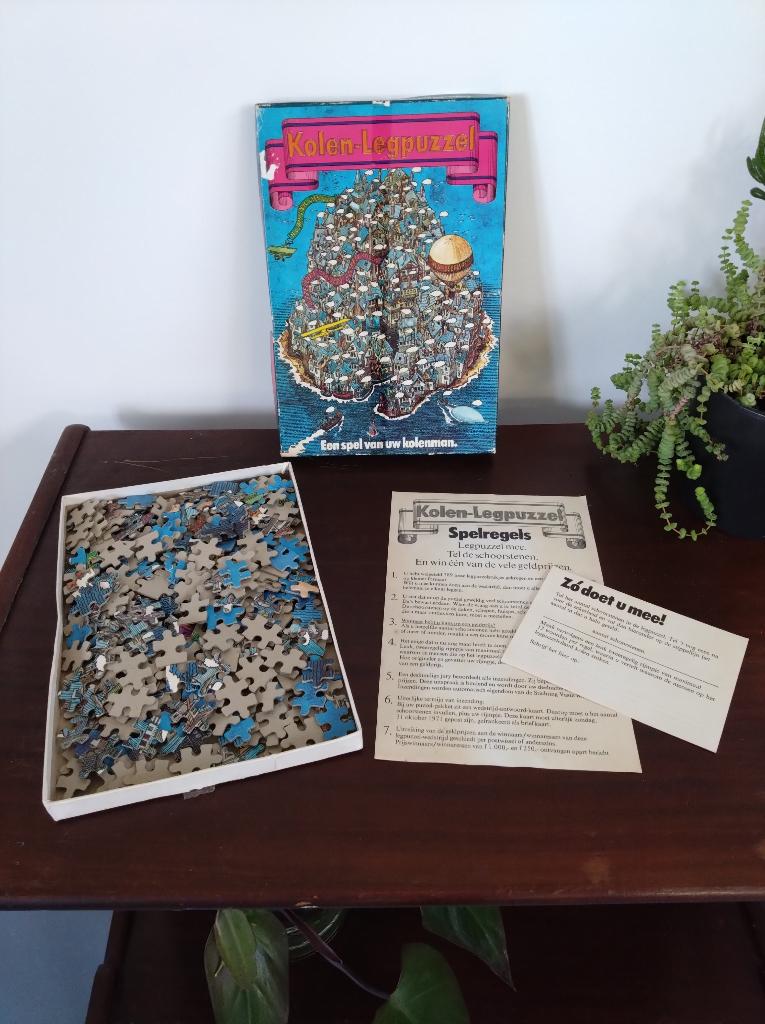 Kolen-Legpuzzel puzzel uit 1971, Ophalen of Verzenden, Minder dan 500 stukjes, Gebruikt, Legpuzzel