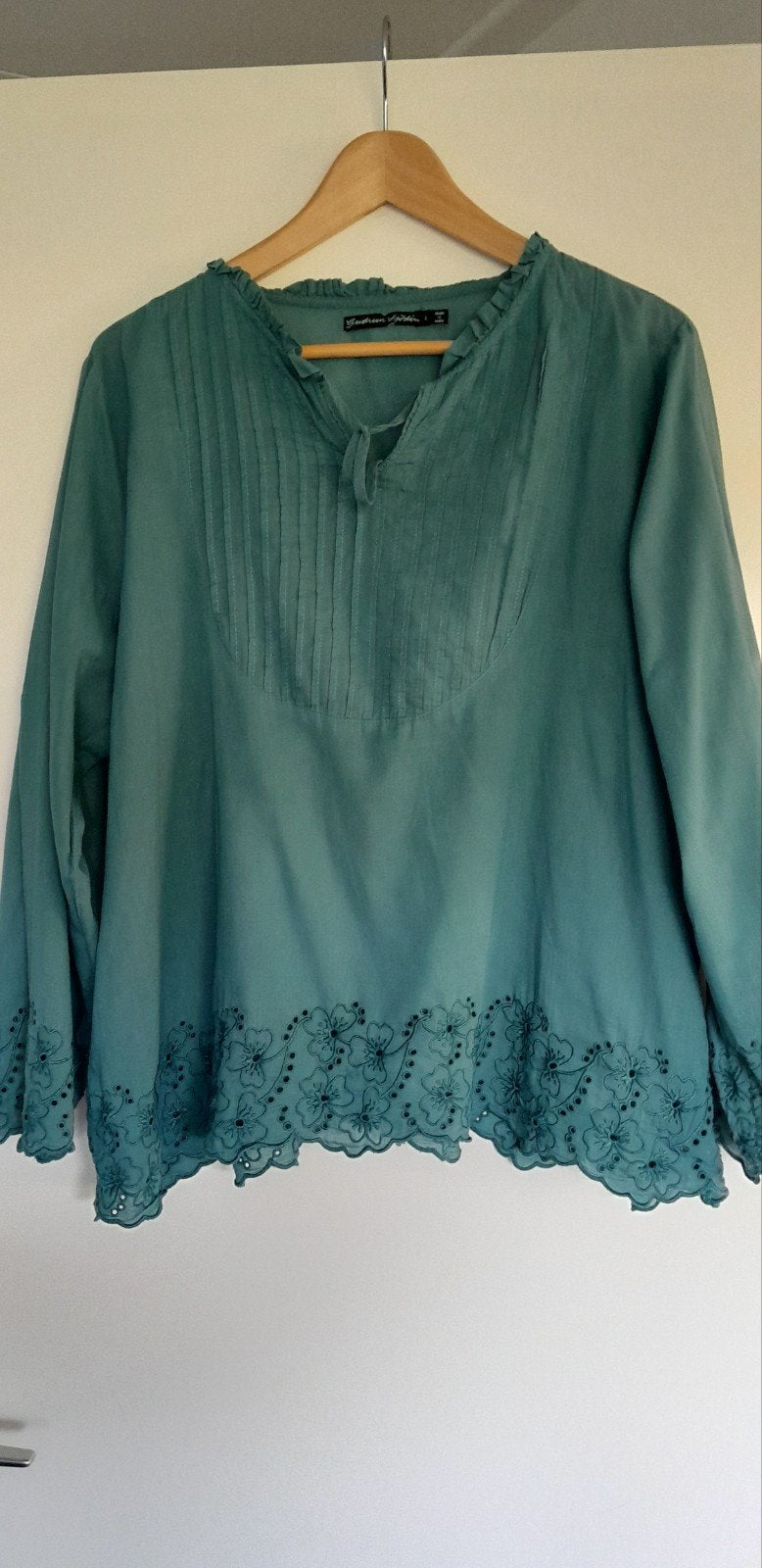 Leuke Gudrun Sjoden blouse, L, Maat 42/44 (L), Ophalen of Verzenden, Groen, Gedragen