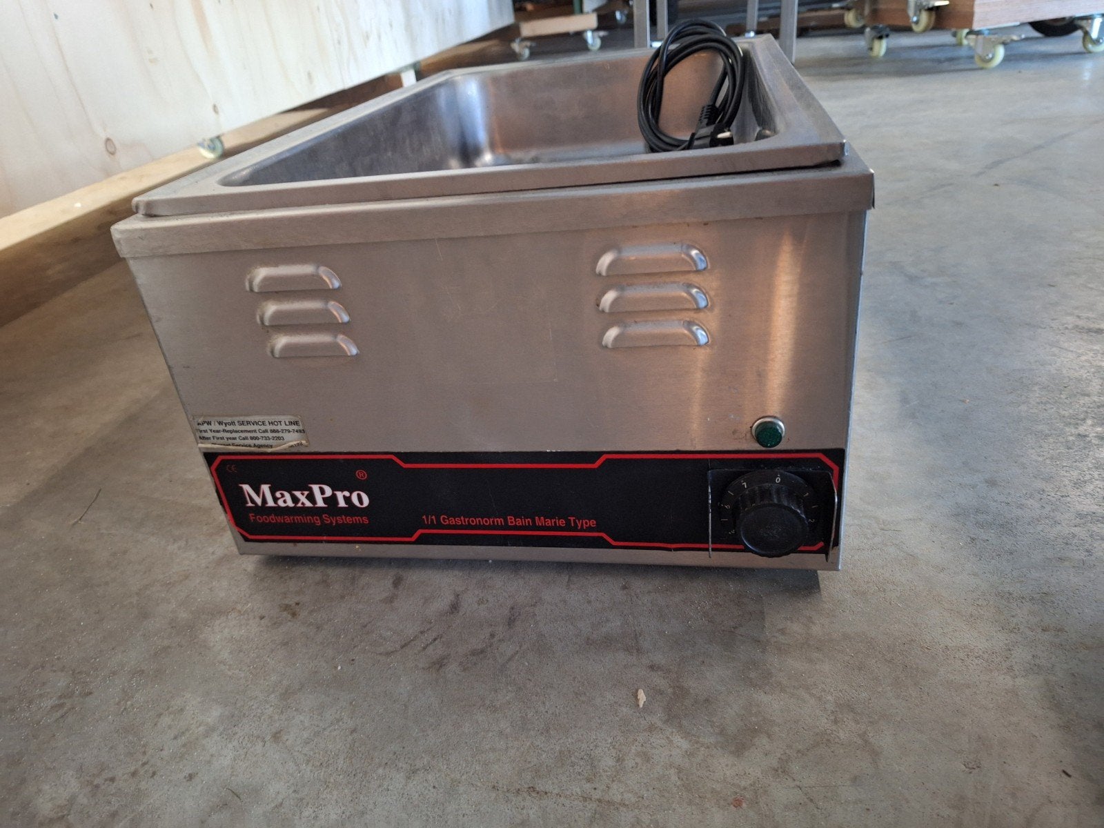 MaxPro 1/1 Gastronorm Bain Marie Type - Warmhoudsysteem, Huis en Inrichting, Keuken | Keukenbenodigdheden, Gebruikt, Ophalen of Verzenden