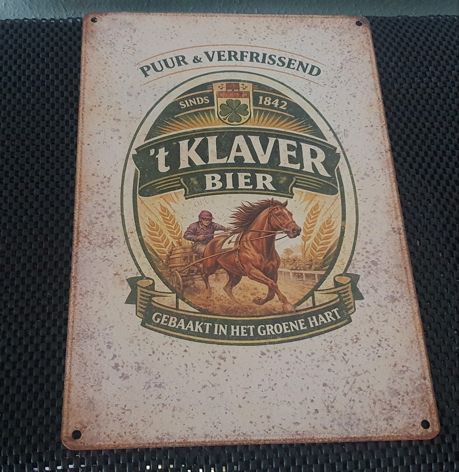 Wandbord 't Klaver Bier, Ophalen of Verzenden, Nieuw, Reclamebord, Plaat of Schild, Overige merken