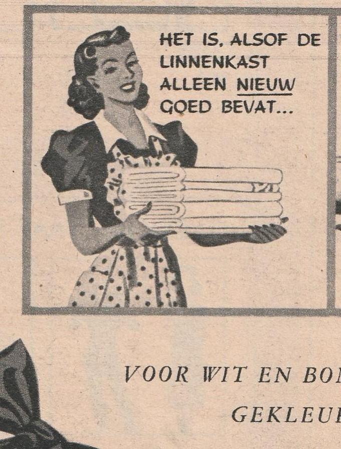 Retro reclame 1950 Castella Nijmegen wasmiddel linnenkast, Verzamelen, Retro, Verzenden, Overige typen