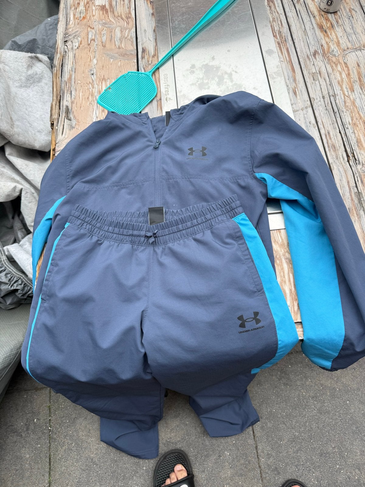 Under Armour trainingspak - blauw S, Ophalen of Verzenden, Zo goed als nieuw, Grijs