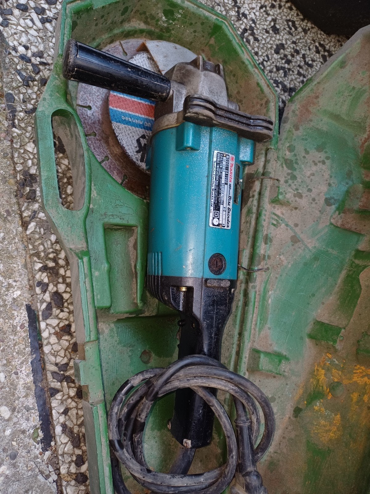 grote haakse slijptol, Doe-het-zelf en Verbouw, Ophalen of Verzenden, Gebruikt, 1000 watt of meer, Haakse handslijpmachine