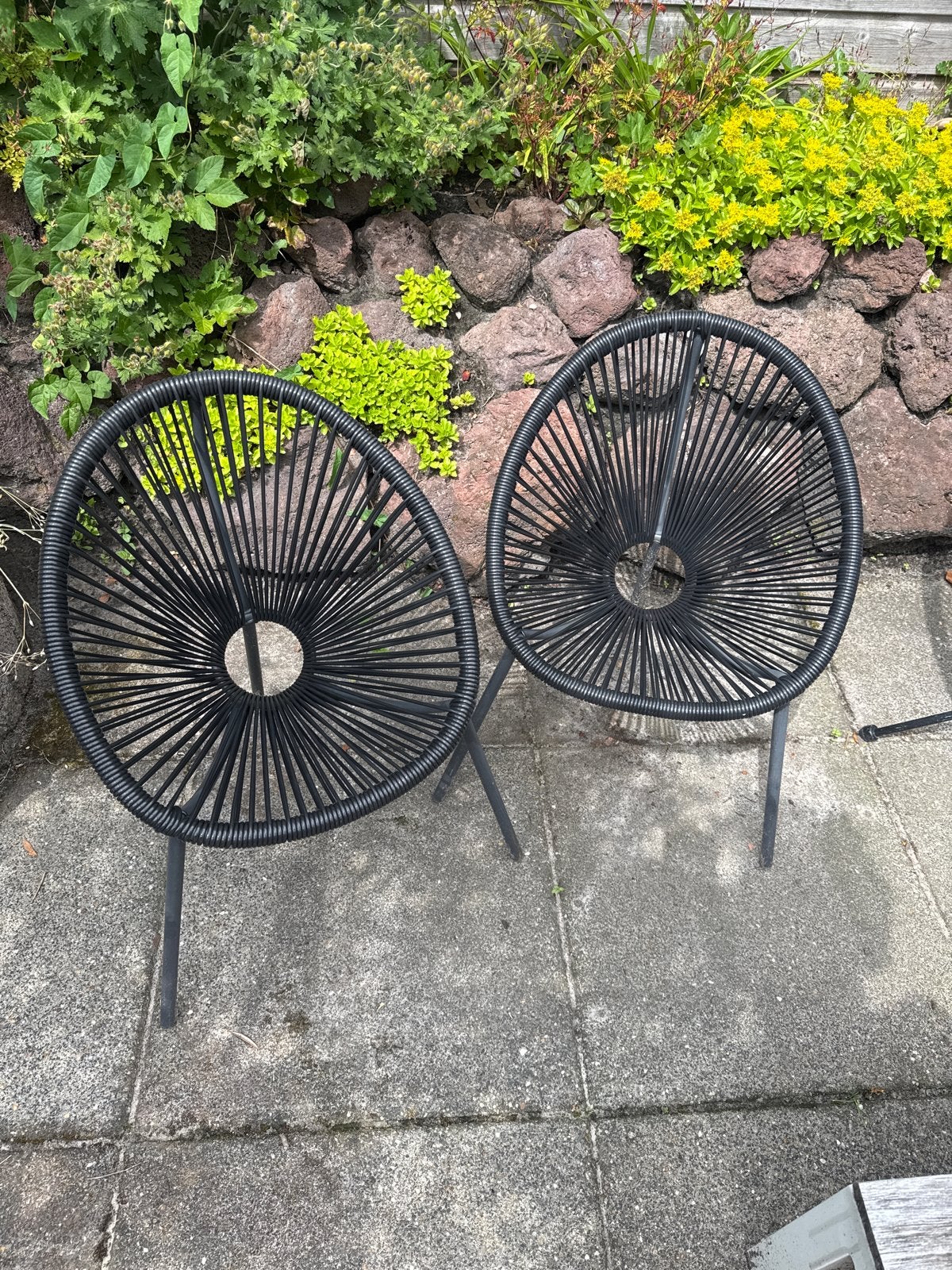 2 Draadstoelen voor buiten - Ideaal voor kinderen!, Ophalen, Gebruikt, Kunststof