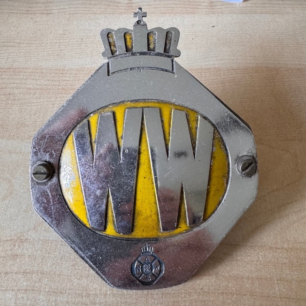 Badge Embleem Schildje ANWB WW Wegenwacht Groot, Ophalen of Verzenden, Gebruikt