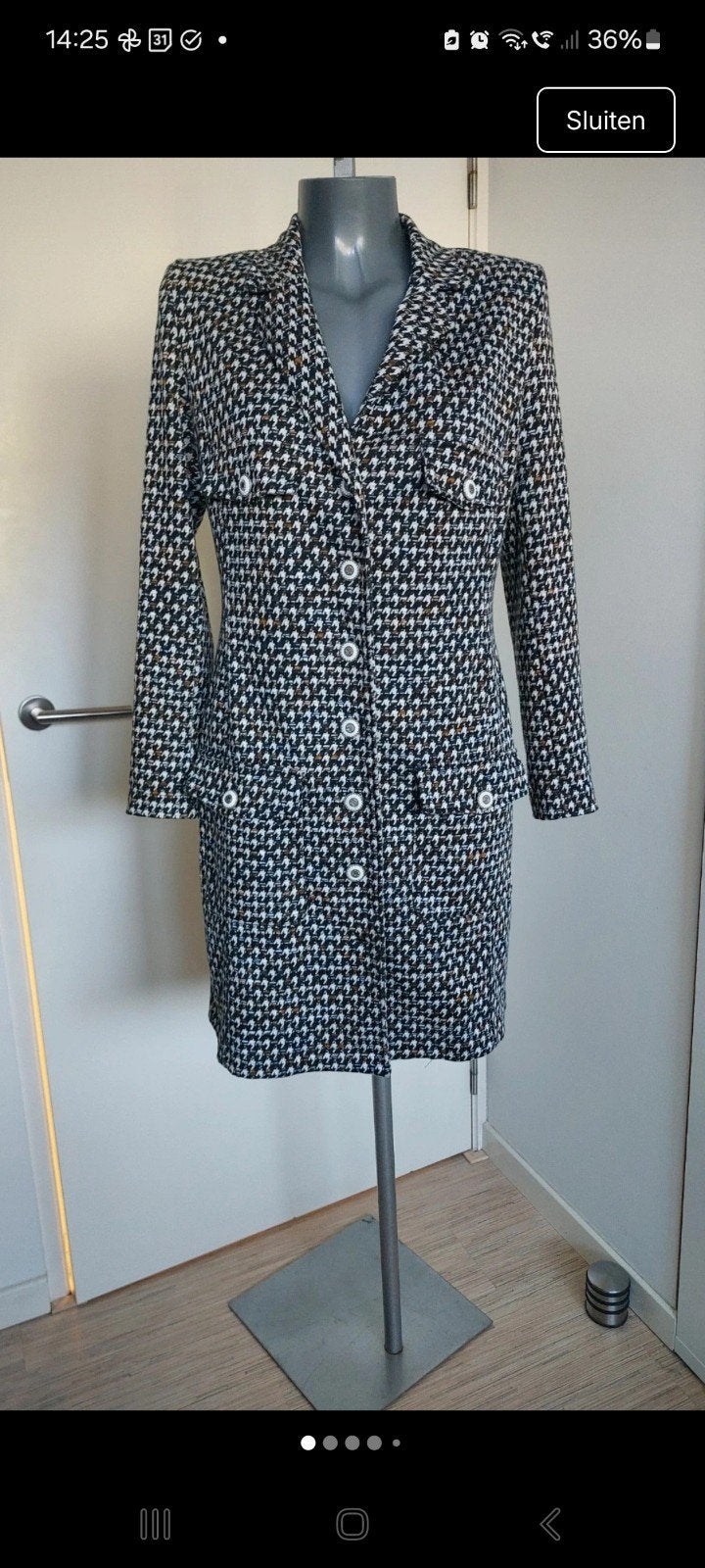 Jas blazer M Crème de la Crème zwart wit bruin, Zwart, Crème de la Crème, Zo goed als nieuw, Ophalen