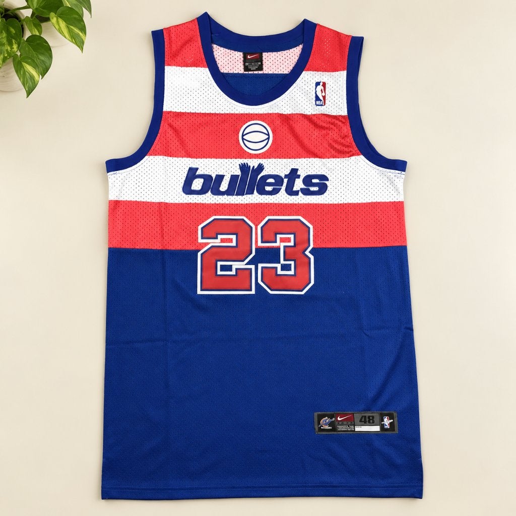 Michael Jordan Bullets 23 jersey blauw – L/XL, Ophalen of Verzenden, Nieuw, Kleding
