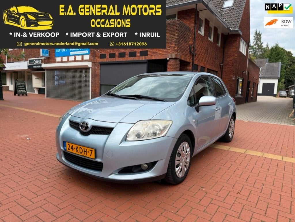 Toyota Auris 1.6 Vvt-i MMT 2009 | AUTOMAAT, Auto's, Euro 5, Zwart, 4 cilinders, Blauw