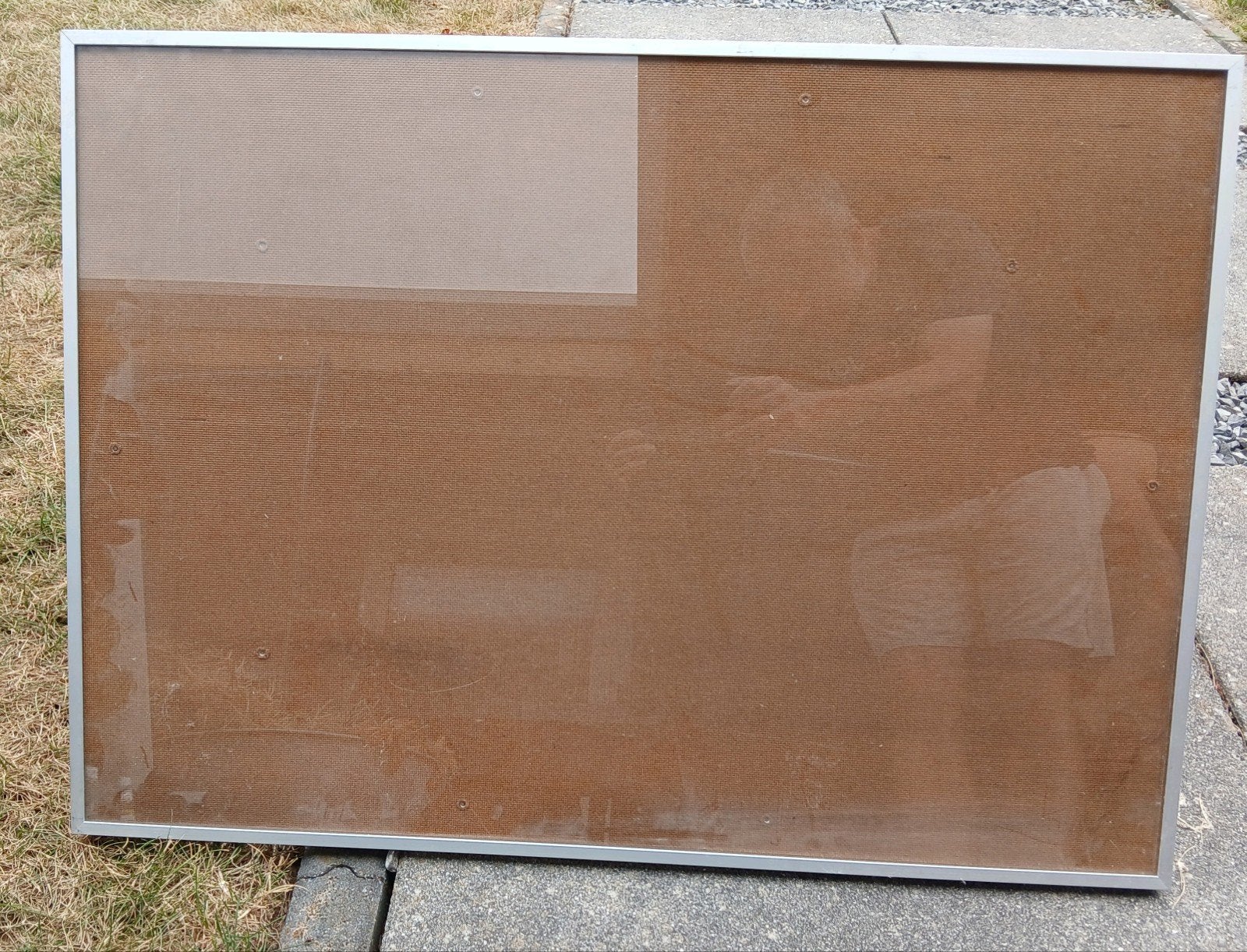 aluminium fotolijst zgan, Ophalen, Met ophangkoord, Grijs, Zo goed als nieuw