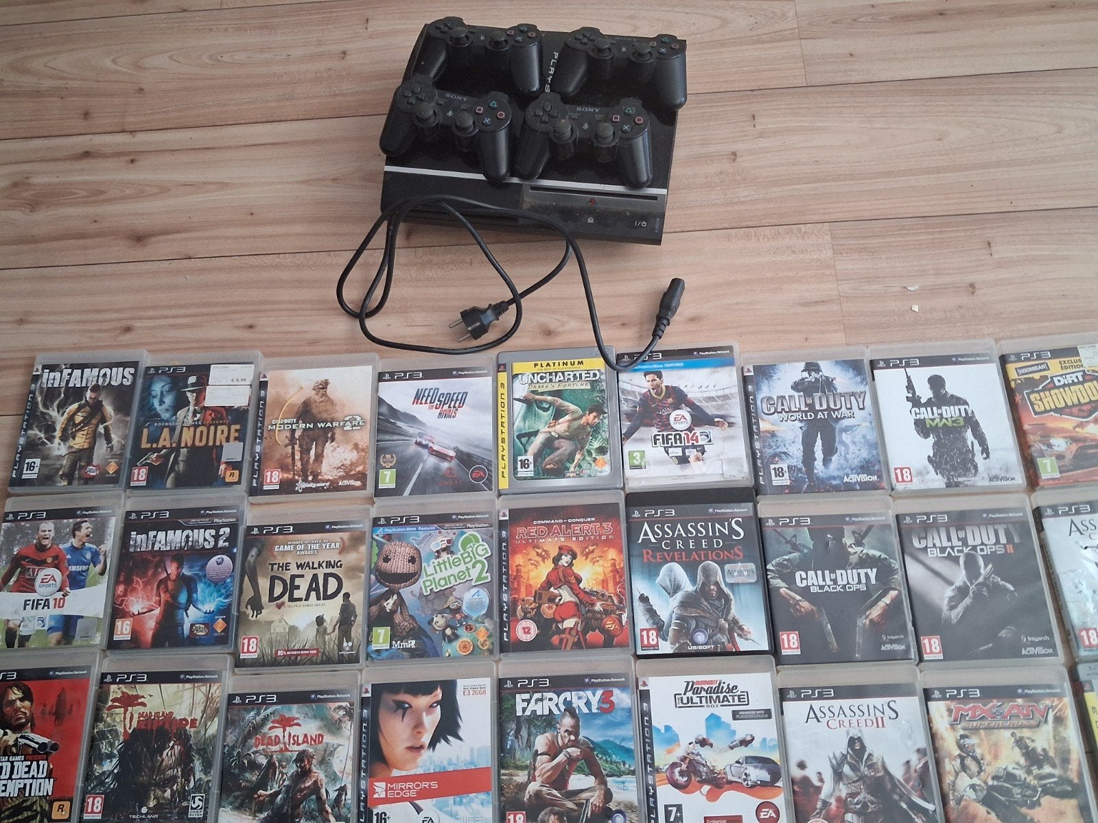 PlayStation 3 console en diverse games, Met games, Super Slim, Ophalen of Verzenden, Zo goed als nieuw