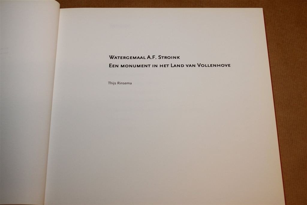 Watergemaal A.F. Stroink — Stoomgemaal Land van Vollenhove, Boeken, Ophalen of Verzenden, Zo goed als nieuw