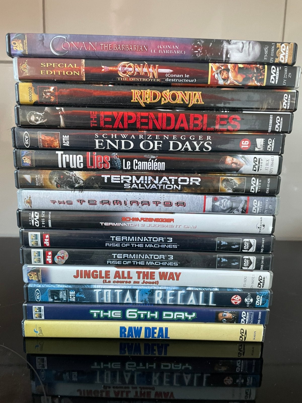 Arnold Schwarzenegger films 15 stuks, Cd's en Dvd's, Vanaf 16 jaar, Ophalen of Verzenden, Zo goed als nieuw