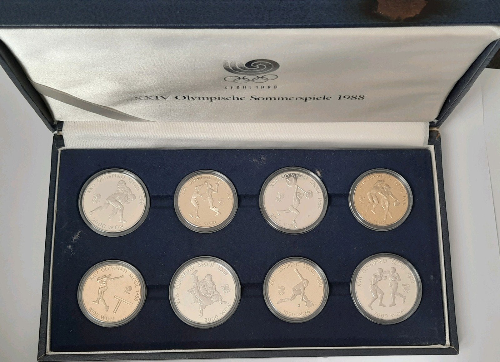 Zuid Korea 1988 Olympische spelen muntenset Proof 2000/ 1000, Ophalen of Verzenden, Oost-Azië, Setje