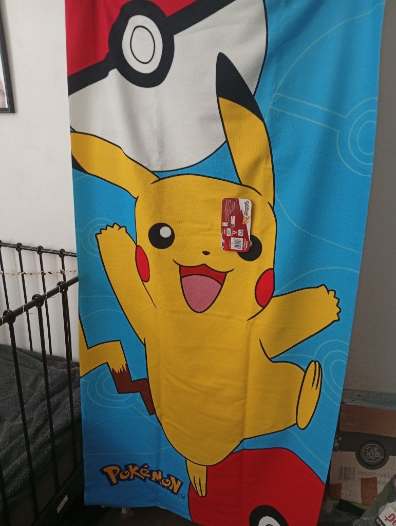 Pokémon strandlaken 60cm x 180cm, Meerkleurig, Overige merken, Handdoek, Nieuw