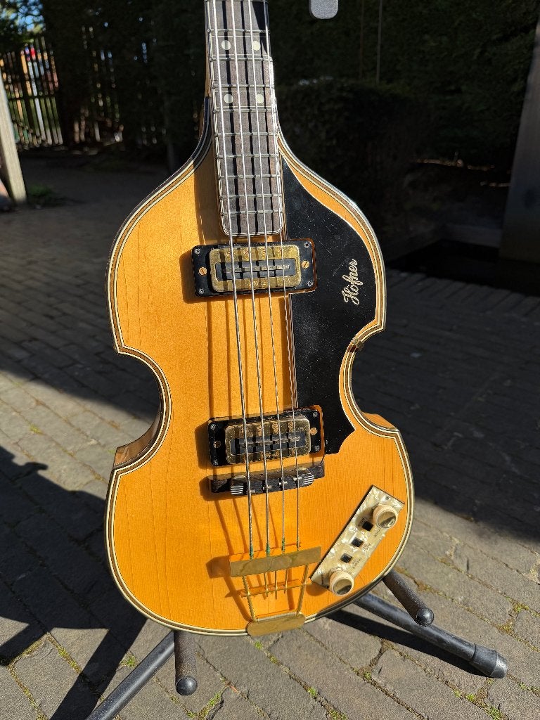 Hofner 5000/1 bas, de Luxe, 1974. Koffer., Ophalen of Verzenden, Gebruikt, Semi-akoestisch