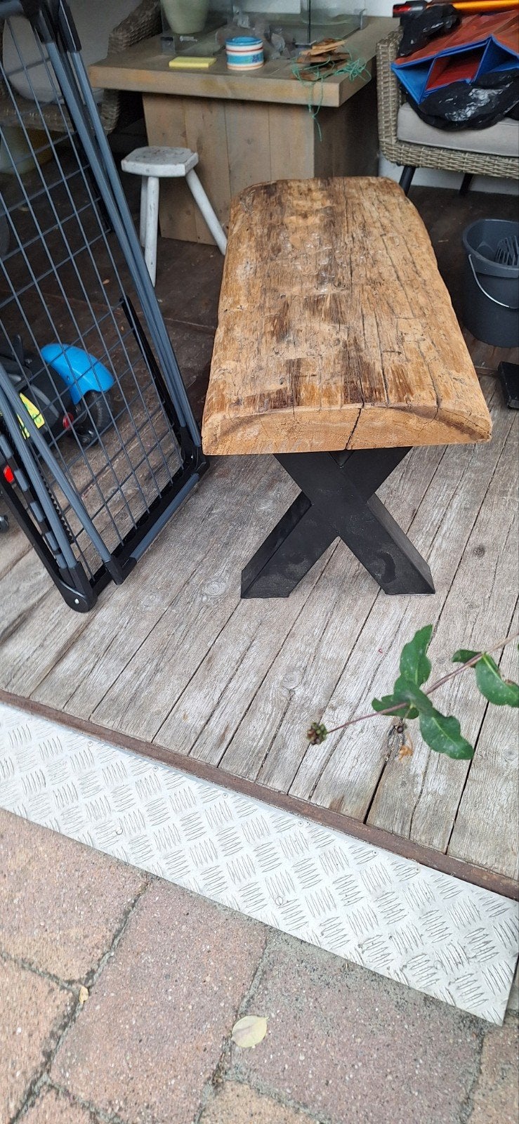 massief bankje, Ophalen, Minder dan 50 cm, Gebruikt, 100 tot 125 cm