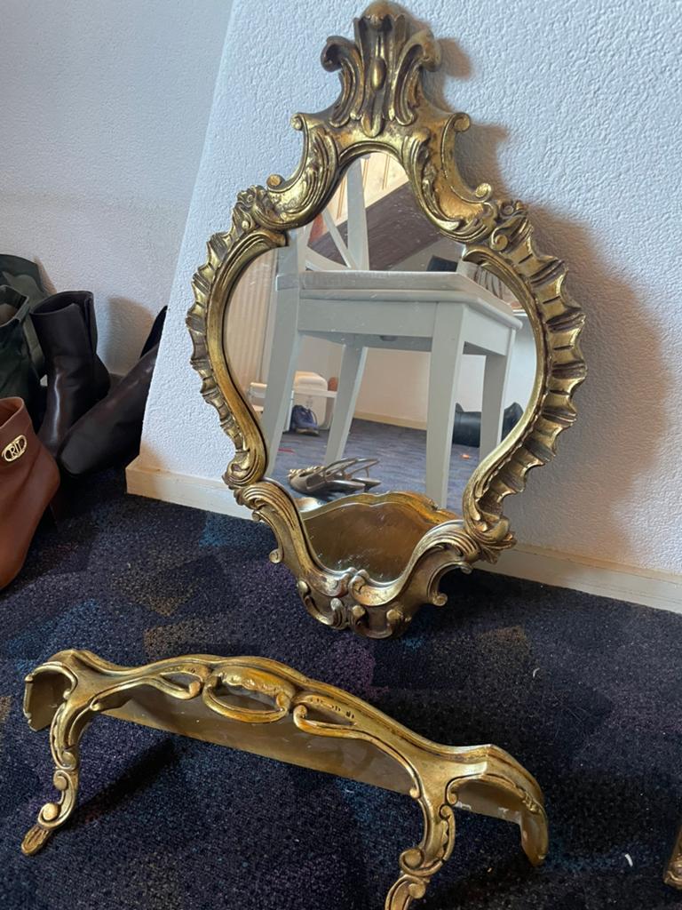 Vintage baroque mirror, Ophalen, Overige vormen, Minder dan 50 cm, Minder dan 100 cm