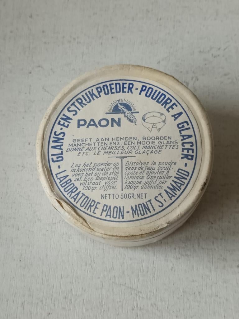 Antiek doosje glans en strijkpoeder., Antiek en Kunst, Ophalen of Verzenden