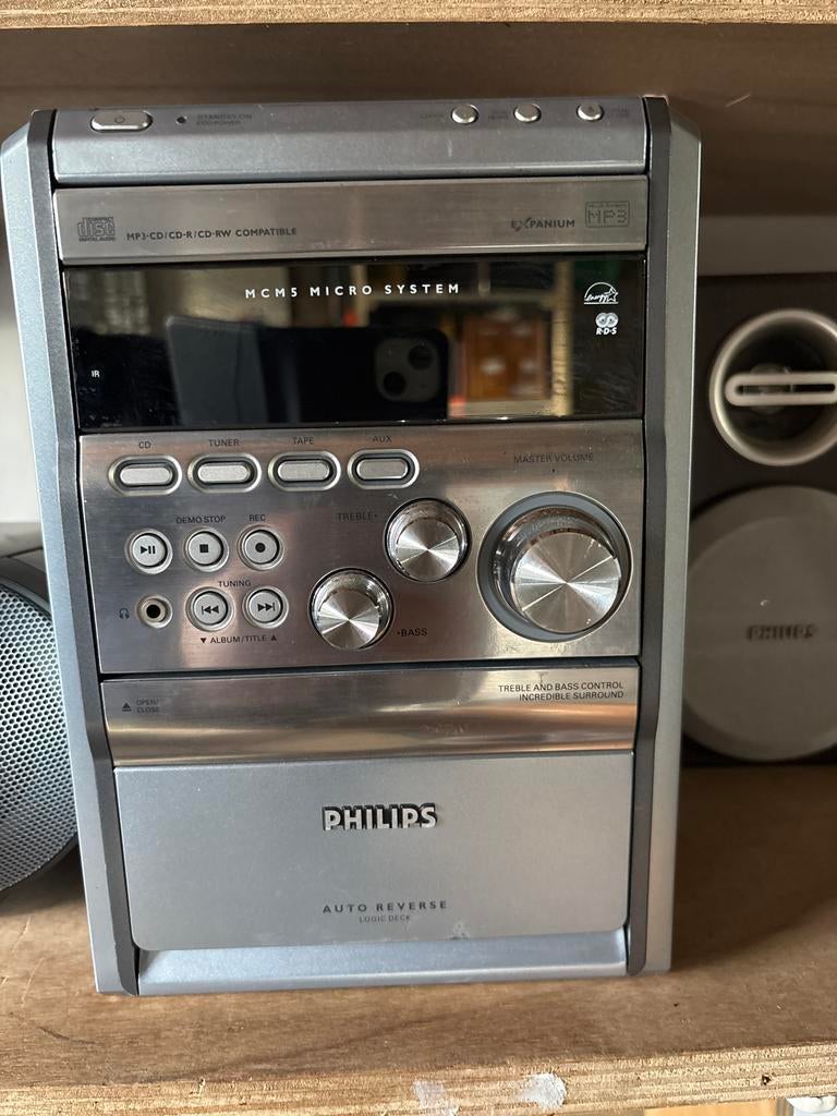 Philips MCMS Micro System met speakers TEAB, Philips, Gebruikt, Cassettedeck, Ophalen of Verzenden