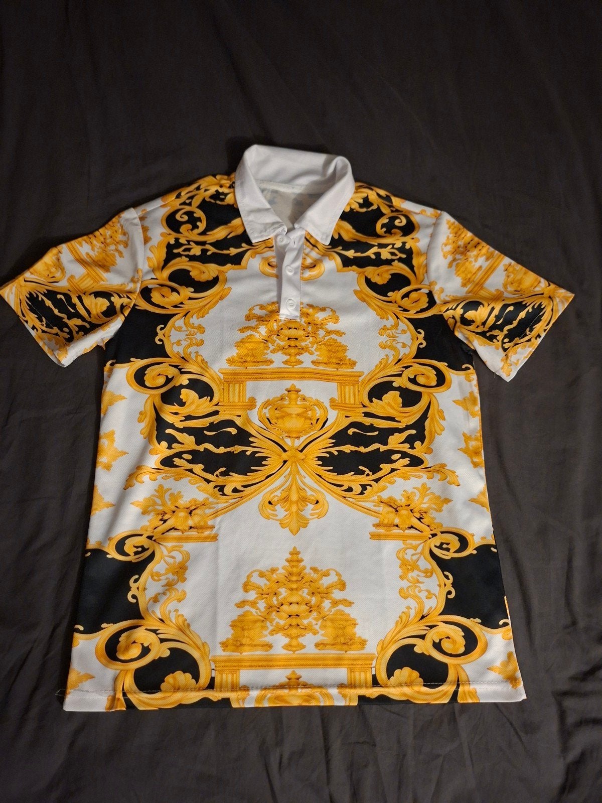 Heren Polo met Barok Print, Onbekend, Meerkleurig, Nieuw, Ophalen of Verzenden