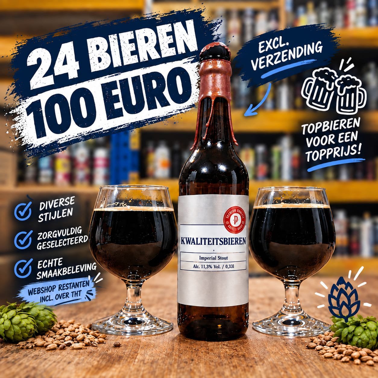 Bierpakketten te koop 24 bieren €100, Ophalen of Verzenden, Nieuw, Flesje(s), Overige merken