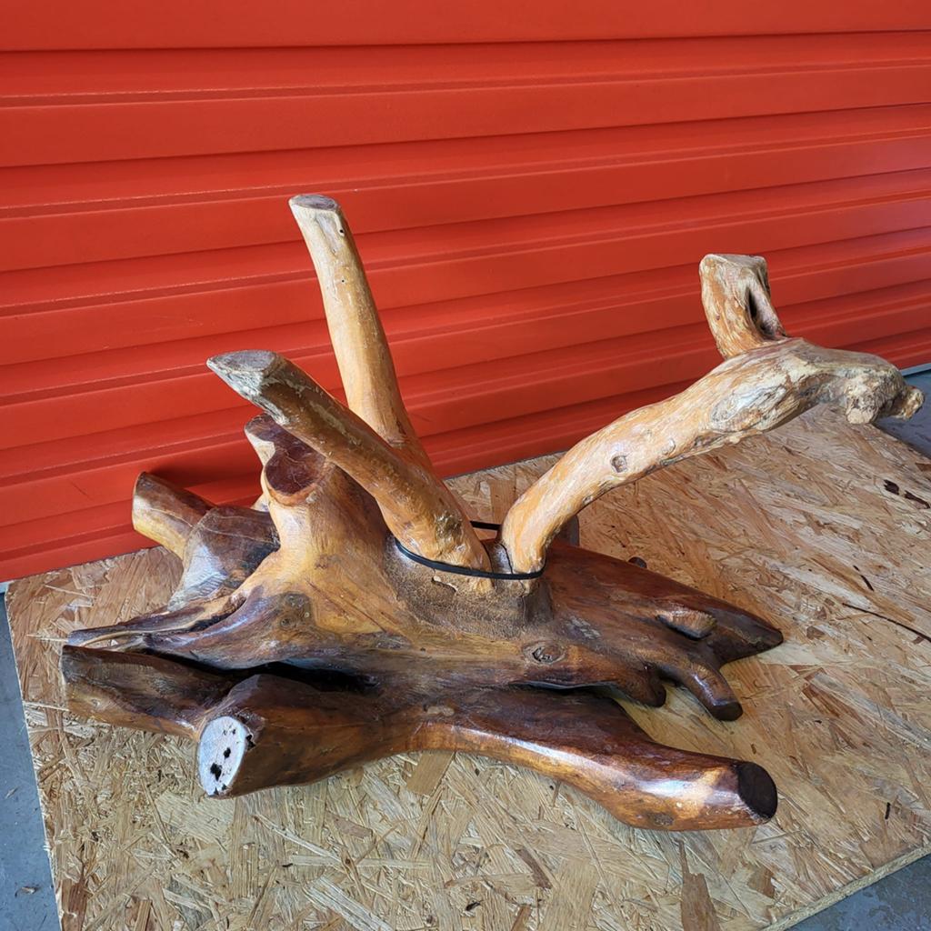 Uniek Houten Sculptuur - Abstracte Vorm, Ophalen of Verzenden, Zo goed als nieuw, Beeldje of Figuurtje