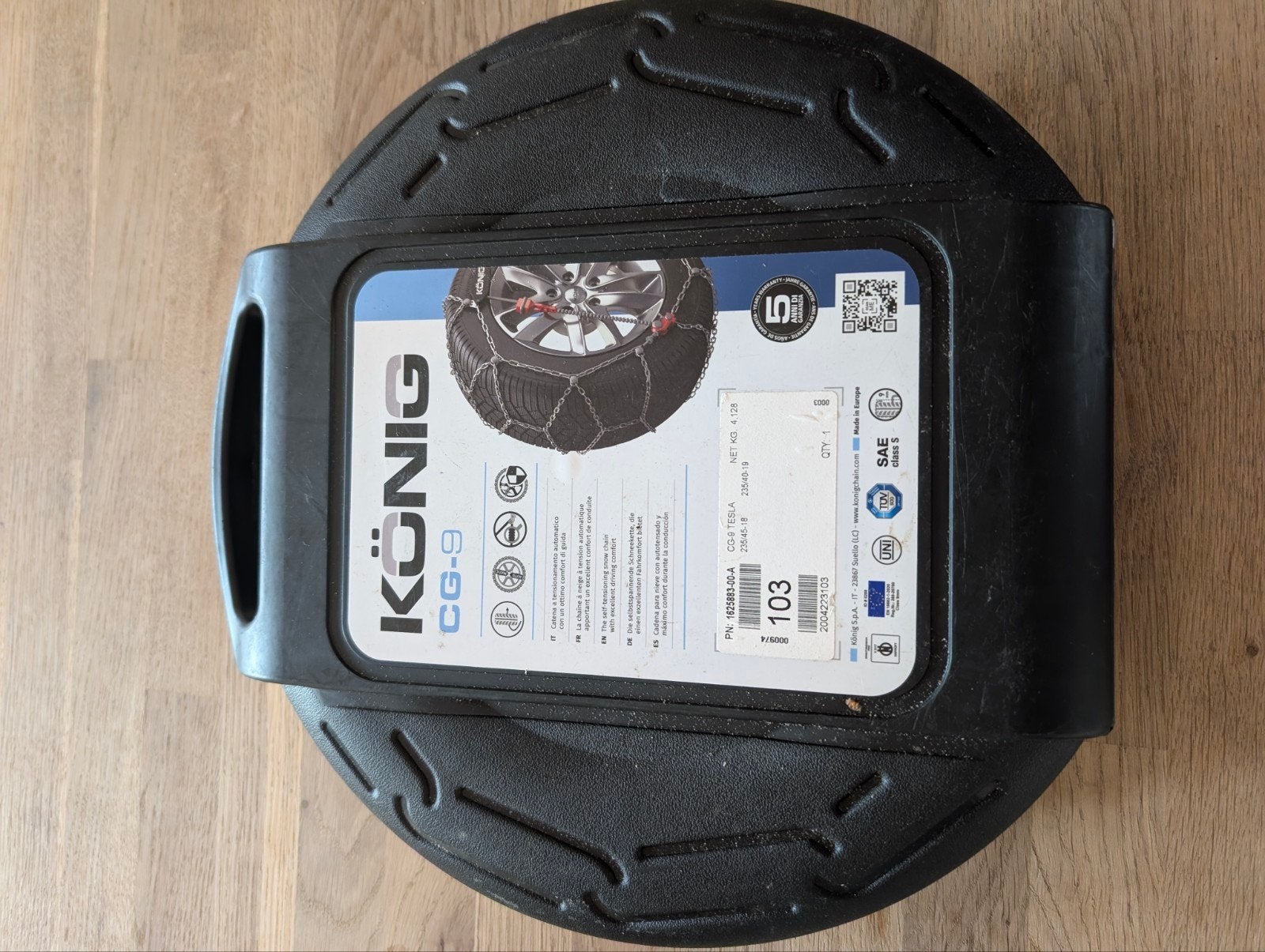König CG-9 103 Sneeuwkettingen voor Tesla Model 3, Auto diversen, Sneeuwkettingen, Ophalen, Nieuw
