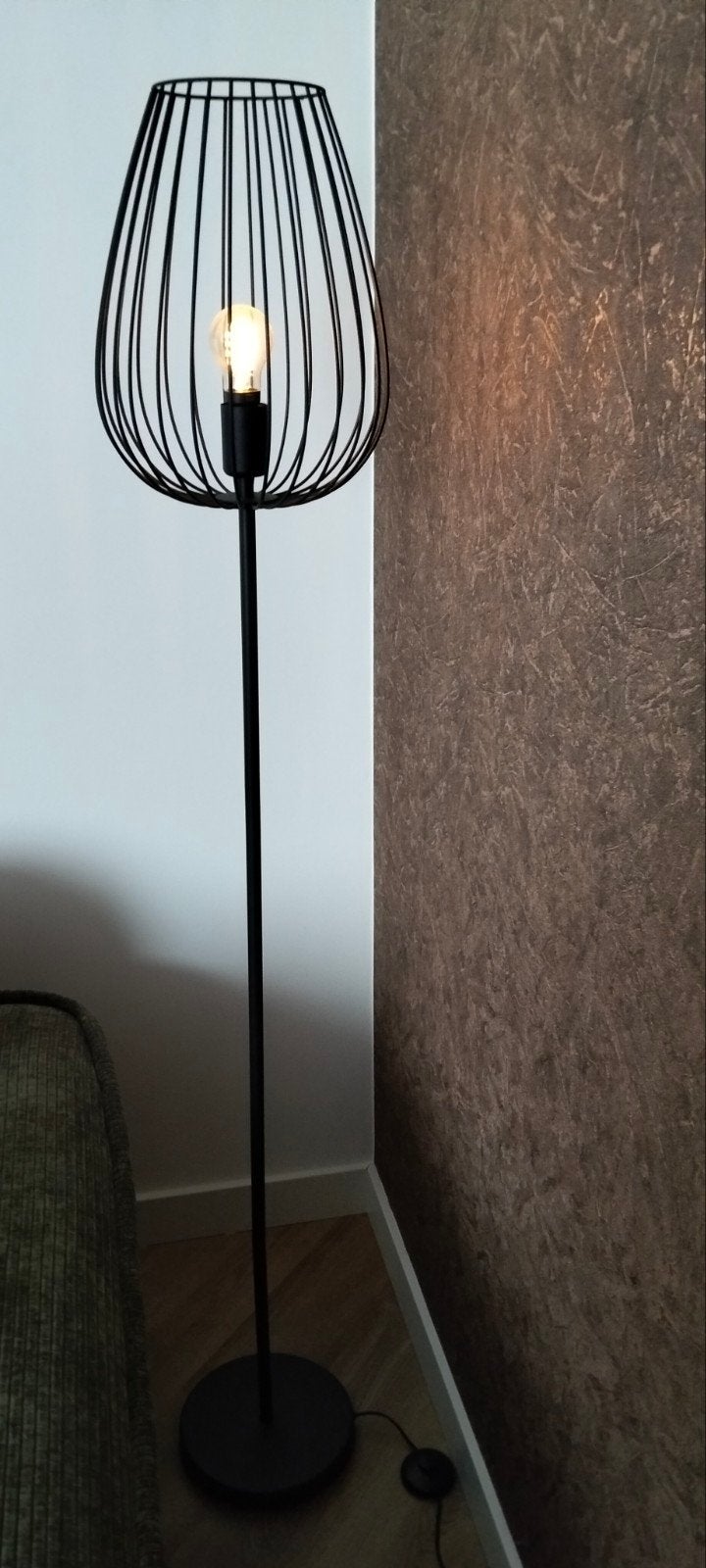 Staande lamp industrieel design, E27 fitting, Huis en Inrichting, Ophalen, Industrieel, Tijdloos, E27 (groot), Zo goed als nieuw